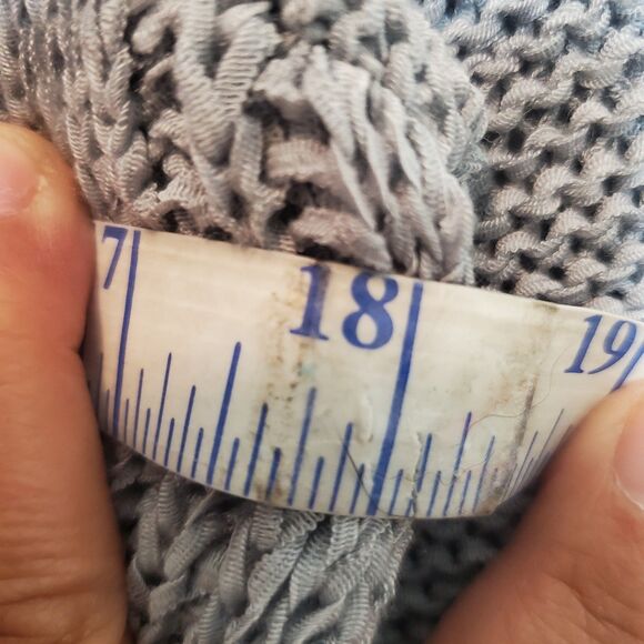 BCBG Maxazria Knit Long Cardigan Sweater Gray Duster Size Medium Button Front - Picture 9 of 13